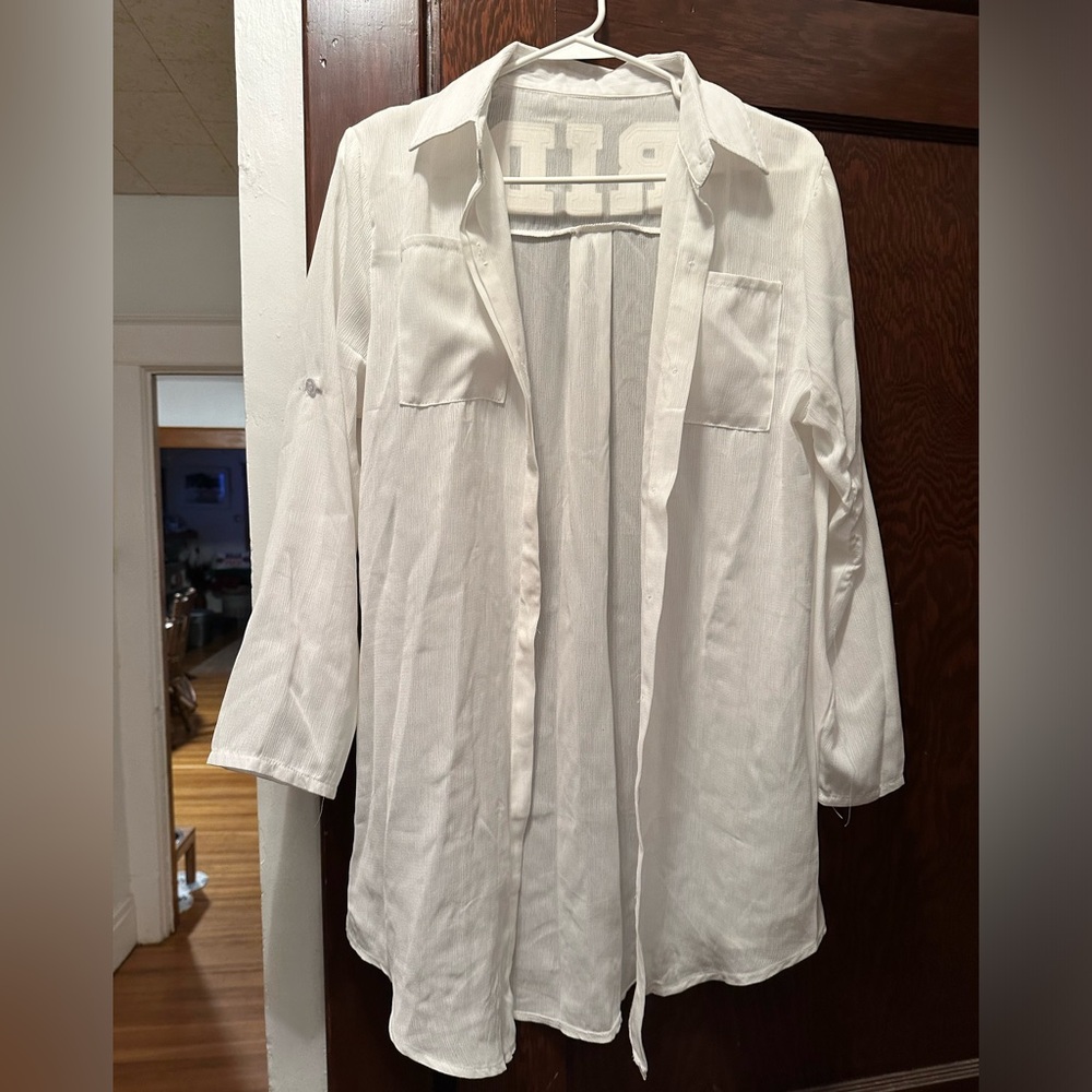 White bride beach cover up